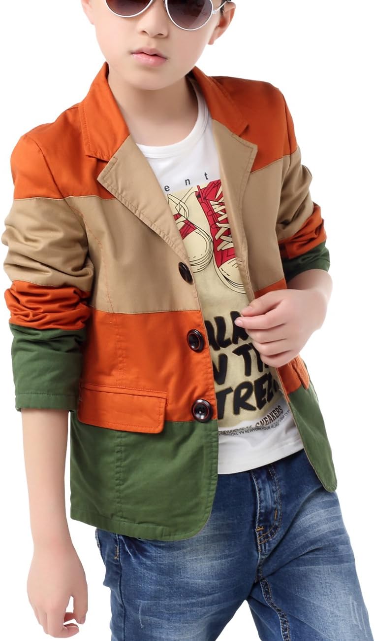 BYCR Boys' Three Colors Fashion Long Sleeve Cotton Blazer Jacket No. 71422192