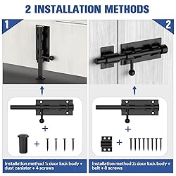 Barrel Bolt Latch, Slide Bolt Gate Latch, 6.3 Inch