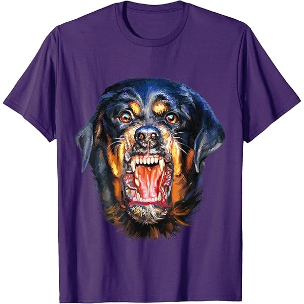 Amazon.com: Vicious Rottweiler Dog Barking T-Shirt for Men Women