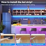 Realky 10m LED Strip Light RGB Cuttable App Control Music Sync Remote view 8