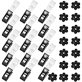 Elegaperma 30 Pcs Garden Flag Stoppers, Complete Windproof Garden Flag Holder Clips Anti Wind, Durable Rubber Gardens Flags Clips for Yard Flagpole Securing and Outdoor Display