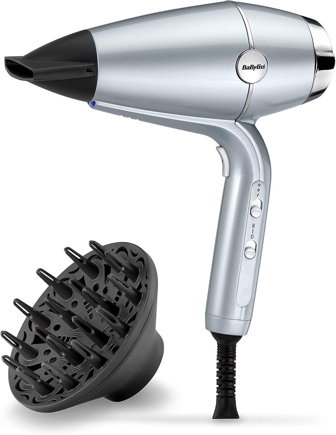 BaByliss Hydro-Fusion Hair Dryer with Diffuser, Professional 2100W Ionic Blow Dryer for Frizz-Free Styling