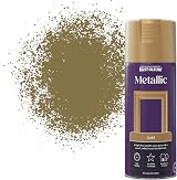 Rust-Oleum 400ml Metallic Spray Paint Elegant Gold Quick Dry Durable Interior view 1