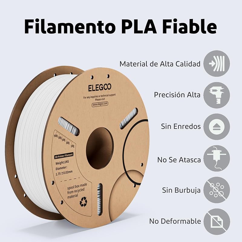 Filamento PLA 1.75 4KG Branco