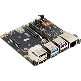 Geekworm X1500 CM5 IO Carrier Board for Raspberry Pi Compute Module 5 | Support Dual M.2 NVMe SSD, 1GbE Ethernet Port