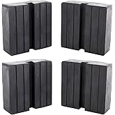 Toolly Square Rubber Jack Pad, Anti-Slip Rail Adapter Support Block with Slot, Heavy Duty for Car Lift Trolley Jack- 4 TON Lo