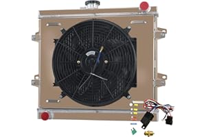 AW ALLOYWORKS ALLOYWORKS 3 Row All Aluminum Radiator+Shroud Fan+Relay For 1984-1995 Toyota Pickup DLX 4 Runner SR5 2.4L l4