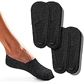 ONDO Merino Wool No Show Socks | 4 Pairs (4-Pack) | Moisture-wicking merino wool no-show socks with non-slip heel grip. Breathable, odor-resistant fit for athletic shoes