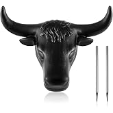 Crowye Very Small Steer Head Roping Dummy, Horn Spread Complete Rodeo Set | 11" Horn Spread Rodeo Practice Complete Training Set for Cowboy Skills Cow Head for Horse Enthusiasts Junior Roper Practice