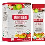 Super Organics Metabolism Superfood Water Enhancer (USDA Organic, Gluten-Free, Non-GMO, Vegan), 12 Count