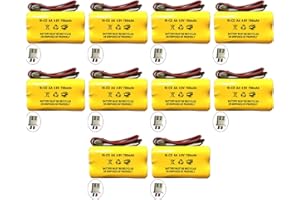 BATTERY HAWK 4.8v 700MAH NiCd Battery Exit Sign Emergency Light Nickel Cadmium (10 Pack)