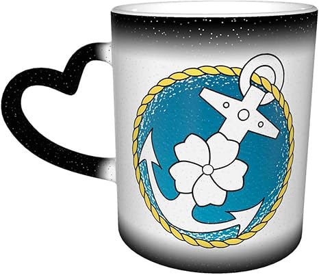 Amazon Co Jp 自衛隊グッズ 海軍シンボル ミリタリー 爽やか 錨 航海 マグカップ 色が変わるカップ 人気 かわいい 耐久性 安全で健康 セラミックコーヒーマグクリエイティブ 素敵 デザイン プレゼント 贈り物 に ホーム キッチン