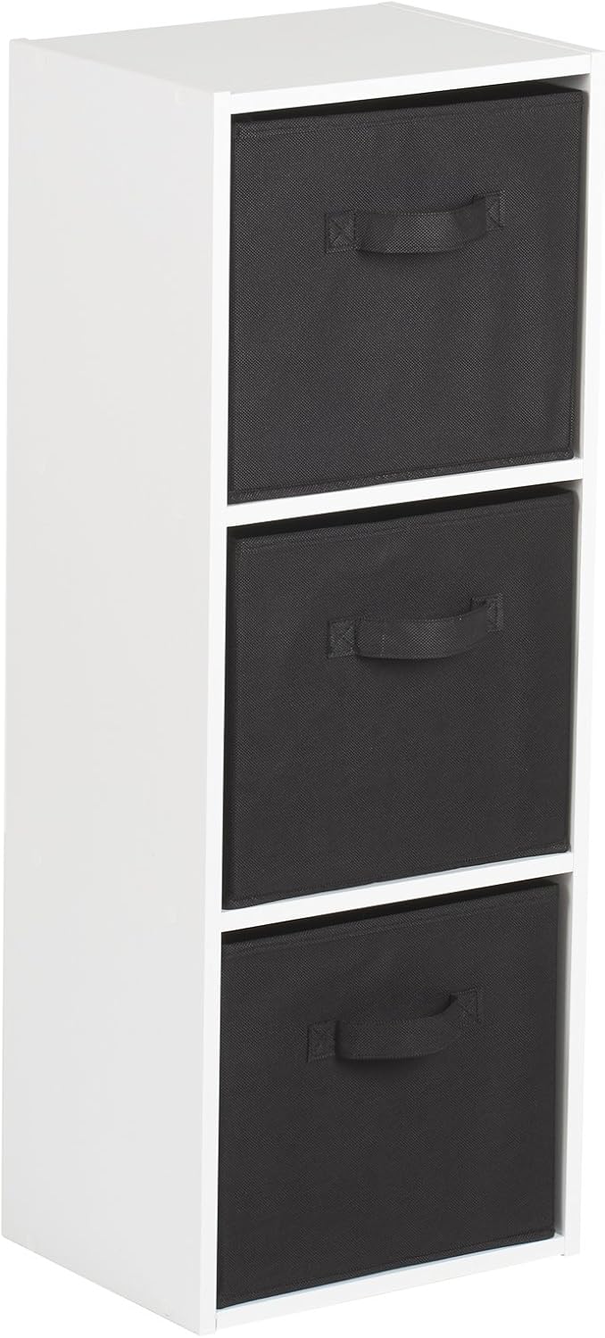 cube shoe storage on Hartleys 3 Tier White Cube Unit Choice Of Storage Boxes Stationery Office Supplies Tsunamicompany Home Office Furniture