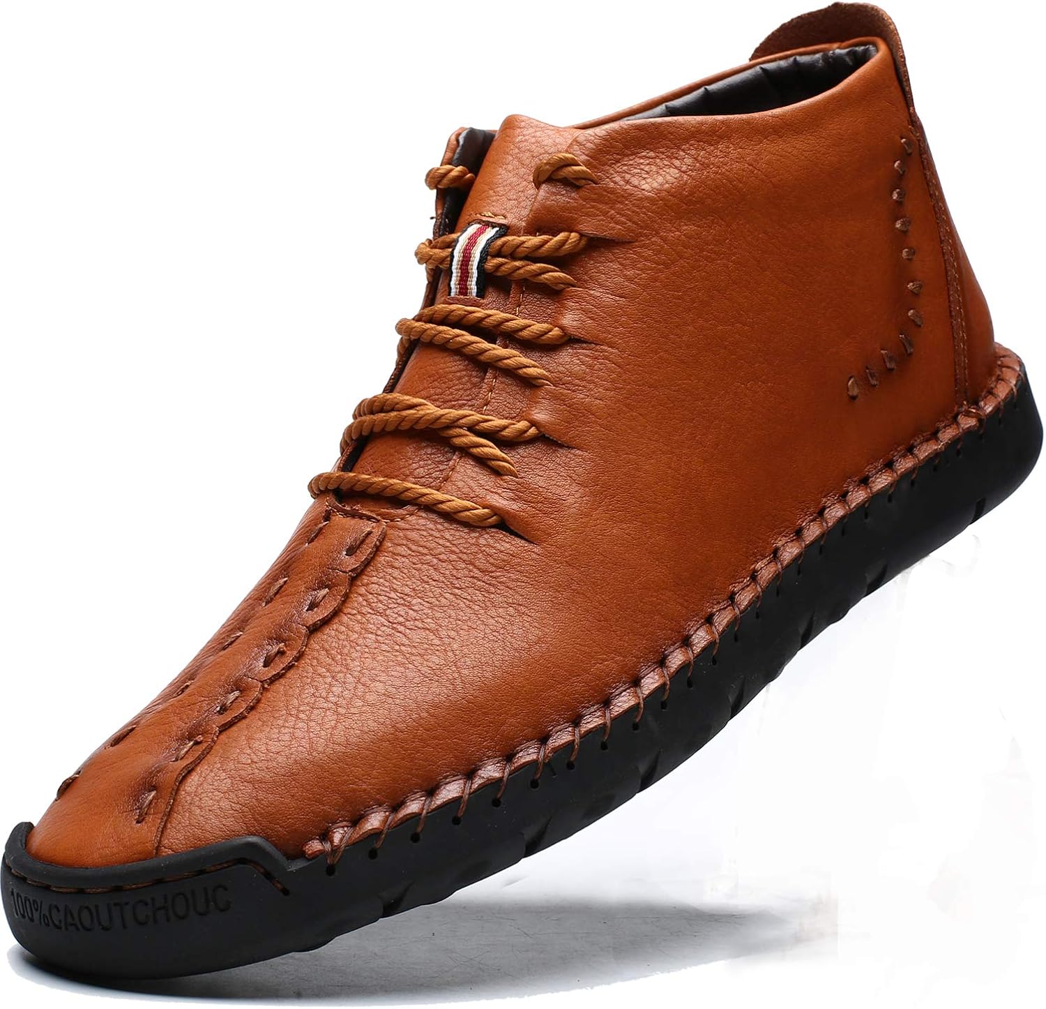 high cut leather shoes