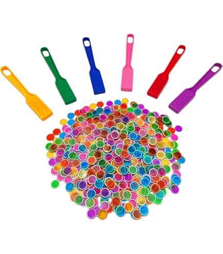 Dacefloy Magnetic Bingo Chips Set - 7 Colors Magnetic Wands With 700