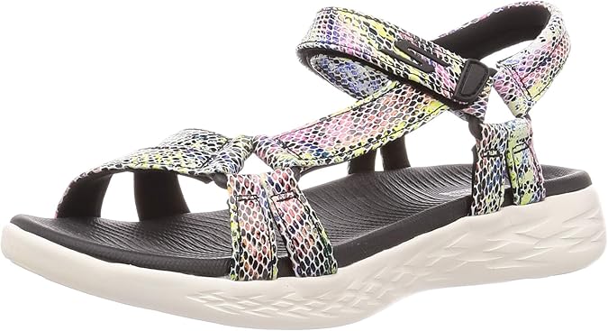 Amazon.com | Skechers Women's Performance, On The GO 600 - Boa Sandal, Black/White, 6 | Sport 