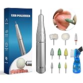USB Polishing Machine, Portable Electric Mini Polisher 35000 RPM for Edge Correction Smoothing After Repair Cleaning Creating a Shiny Surface, Polishing Head Set with Step-by-Step Instructions