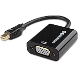 Cable Matters Gold Plated Mini DisplayPort (Thunderbolt&trade; Port Compatible) to VGA Male to Female Adapter in Black