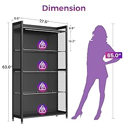 MOTPK Display Cabinet with LED Lights, Display Case