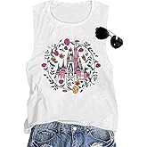 SFHFY Magical Tank Top Women: Magic Kingdom Shirts Fairy Castle Tee Casual Summer Vacation Sleeveless Tops
