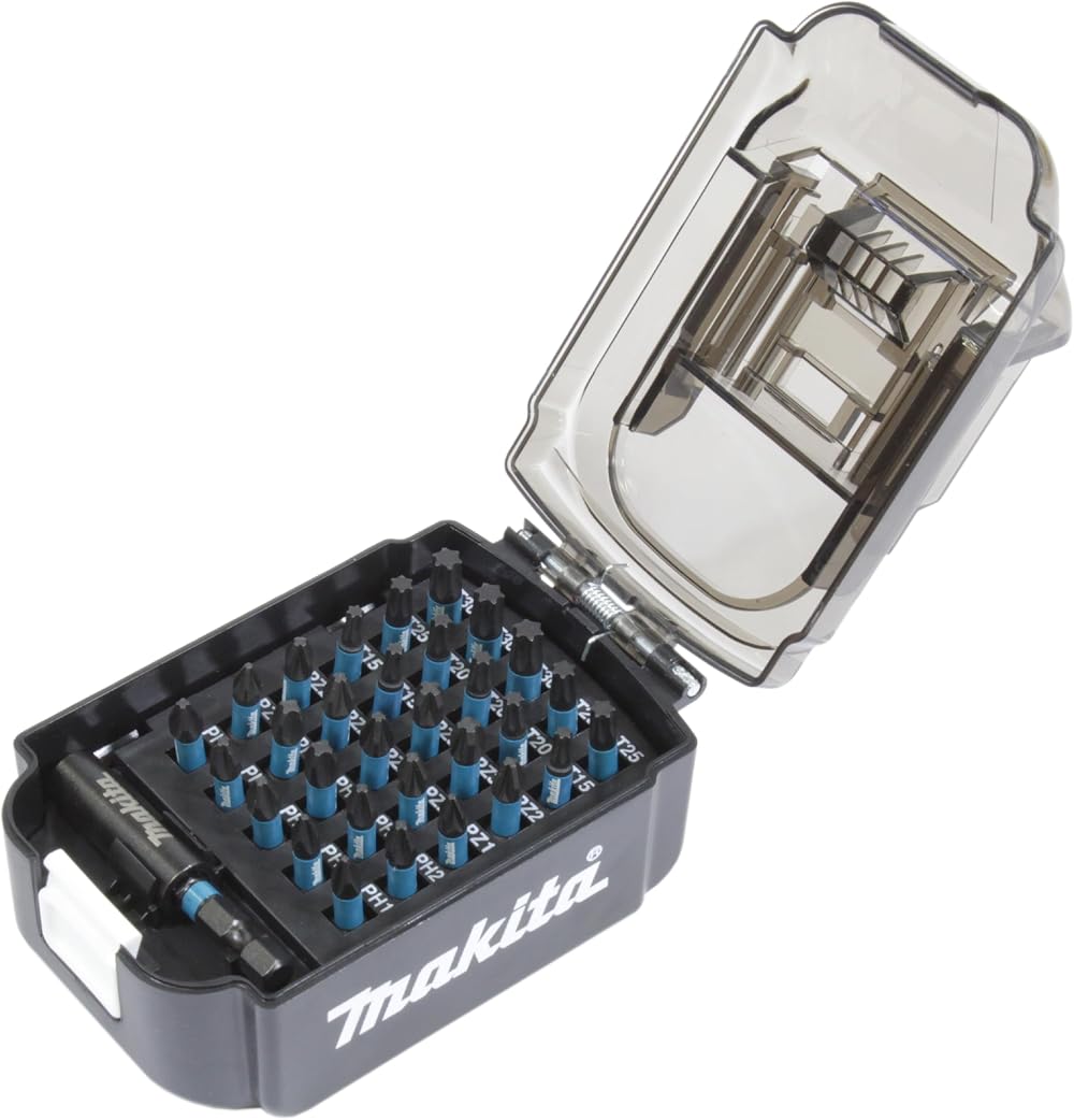 Makita E-03084 31 Piece Impact Bit Black Set with Holder - Battery Box