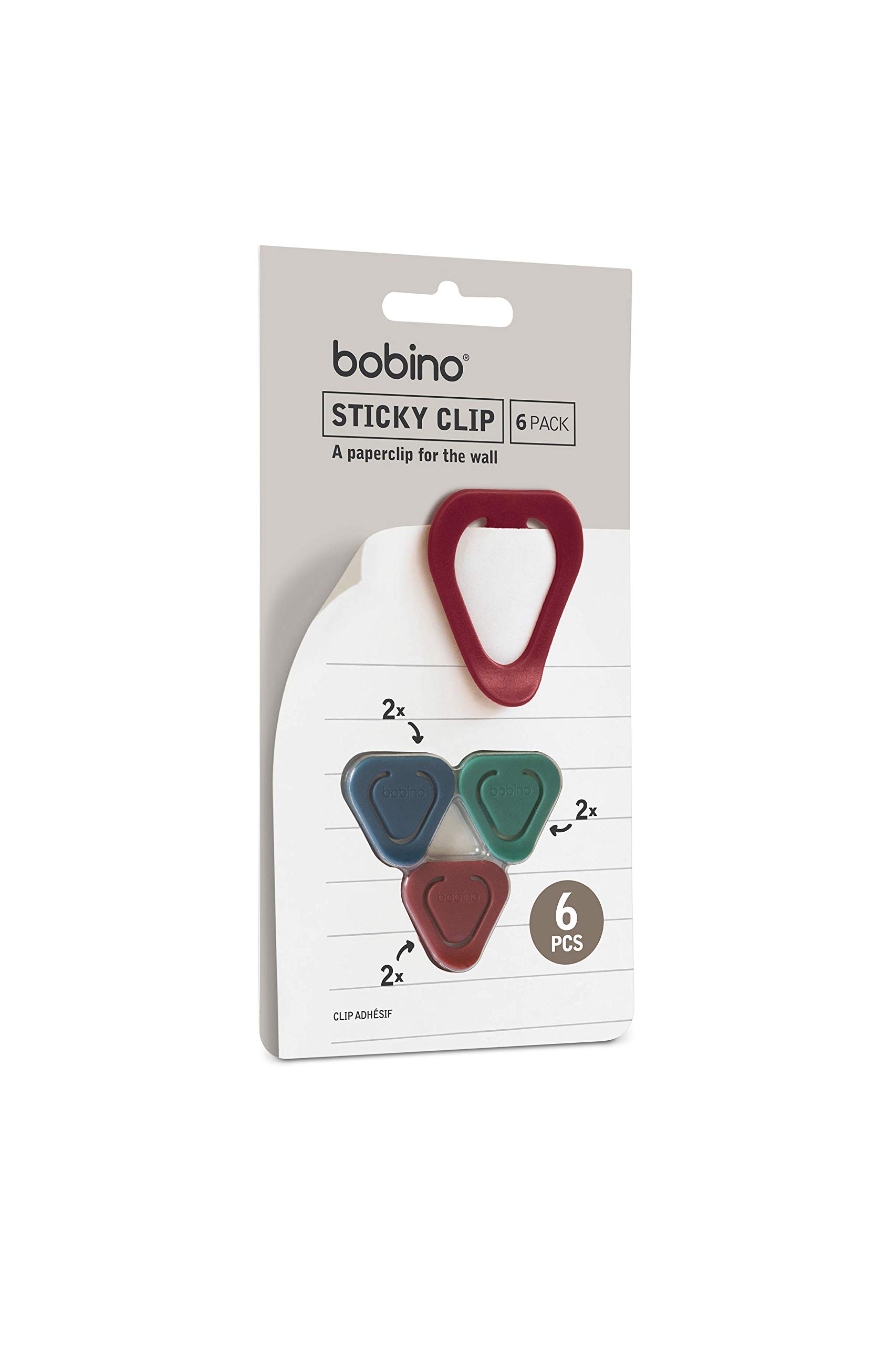 Bobino Sticky Clip 6 Pack - Accent Colours