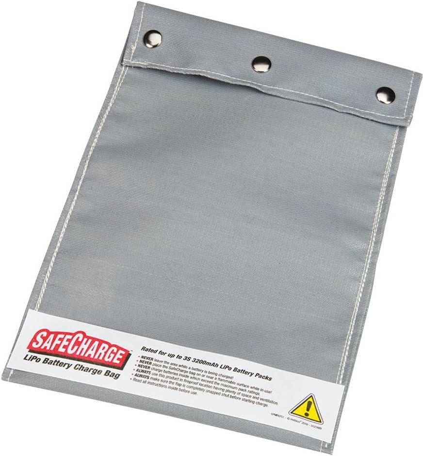 Great Planes SafeCharge LiPo Battery Charging Bag – Fireproof Safety Bag For Charging Lithium Polymer Batteries