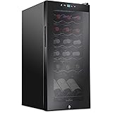 Ivation 18 Bottle Compressor Wine Cooler Refrigerator w/Lock | Large Freestanding Wine Cellar For Red, White, Champagne or Sp