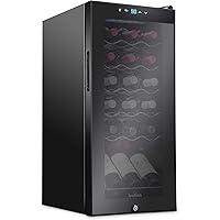 Ivation 18 Bottle Compressor Wine Cooler Refrigerator w/Lock | Large Freestanding Wine Cellar For Red, White, Champagne…
