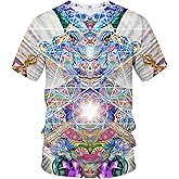 Hisayhe Trippy Psychedelic T-Shirt Men's 3D Cool Graphic Short Sleeve Tees Top