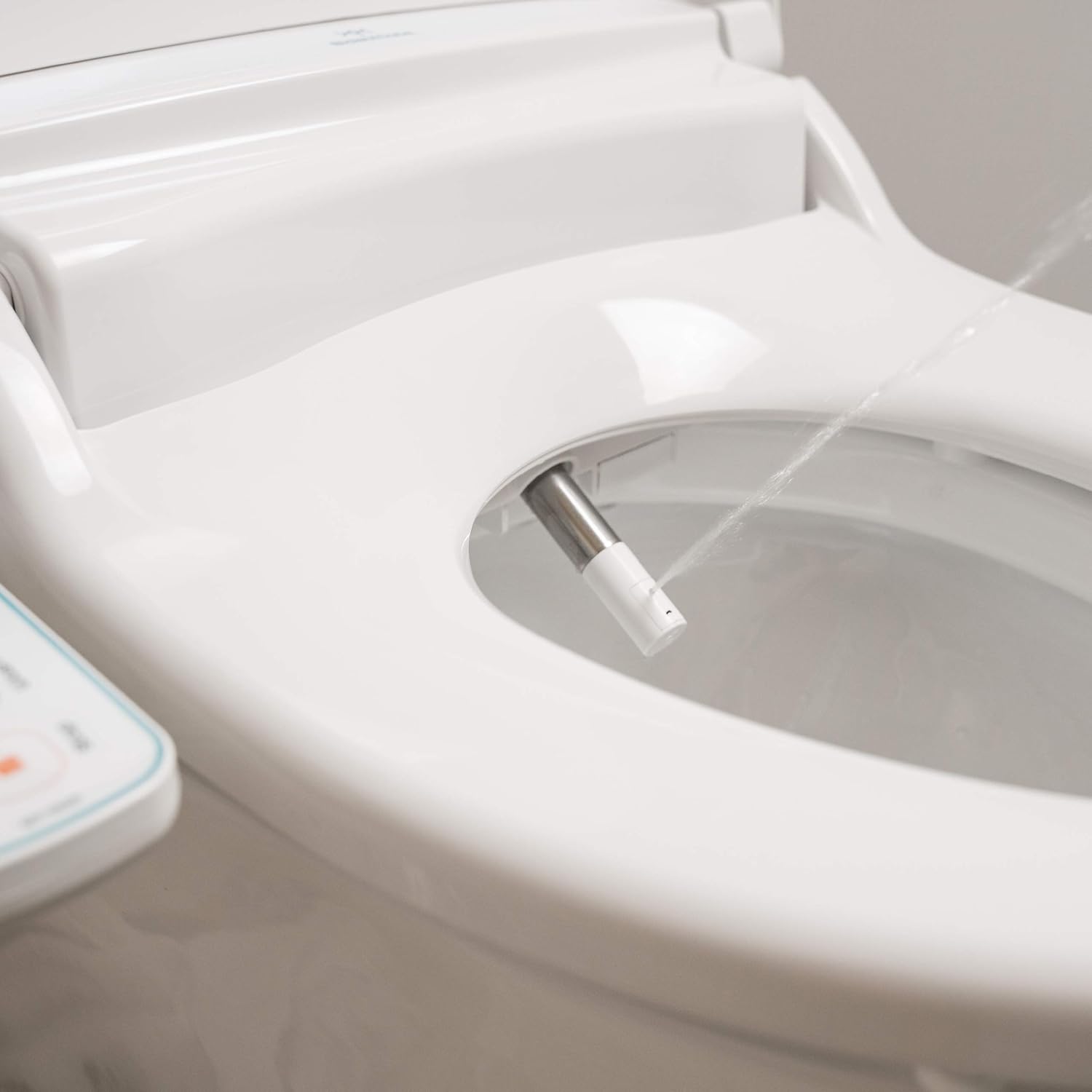BidetMate 1000 Series Electric Bidet Heated Smart Toilet Seat with Heated Water, Side Panel Remote, and Heated Dryer - Adjustable and Self-Cleaning - Fits Elongated Toilets - - 