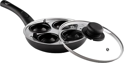 Sapphire P063 20 cm 4-Cup Egg Poacher Black