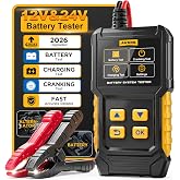 AUTOOL BT360 Car Battery Tester, 12V 24V Alternator Charging &amp; Cranking Test 30-2000 CCA, 2.4" Color LCD Battery Monitor, Digital Automotive Analyzer for Vehicle Truck Boat and More