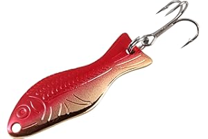AL'S GOLDFISH LURE CO. AL's Goldfish Lure Company, Goldfish Freshwater Classic Fishing Spoon Lure, Treble Hook, Trout, Salmon, Bass, Walleye, Crappie, Panfish, Pike and Muskie. Sizes 3/16 oz., 1/4 oz. or 1/2 oz.