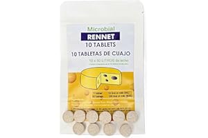 Rennet Tablets (Pack of 10 tablets) Use 1 tablet to coagulate up to 13 gallons of mill | Suitable for vegetarians | Can be us