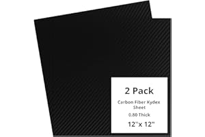 HolsterBuilder Carbon Fiber Kydex Sheets - (Pack of 2) Professional-Grade DIY Holster & Sheath Making Material - (8x8, 8x12, 12x12), Heat-Moldable, Custom Holsters (Black,12X12)