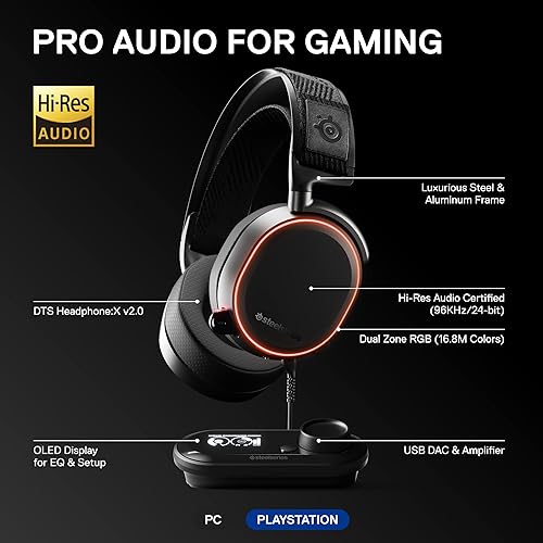 SteelSeries Arctis Pro GameDAC Wired Gaming Headset Certified