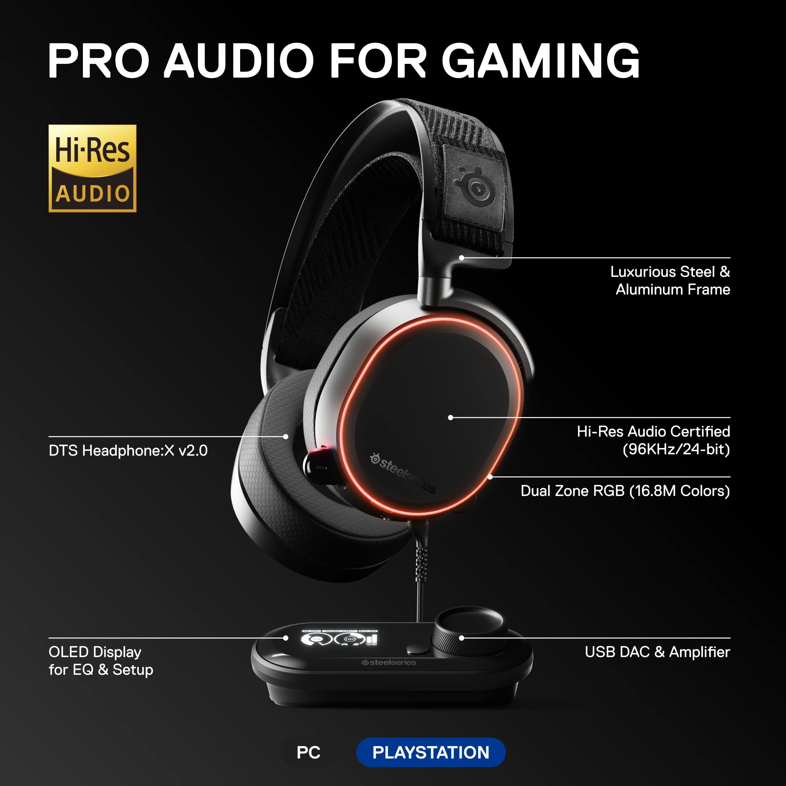 Mua SteelSeries Arctis Pro + GameDAC Wired Gaming Headset - Certified ...