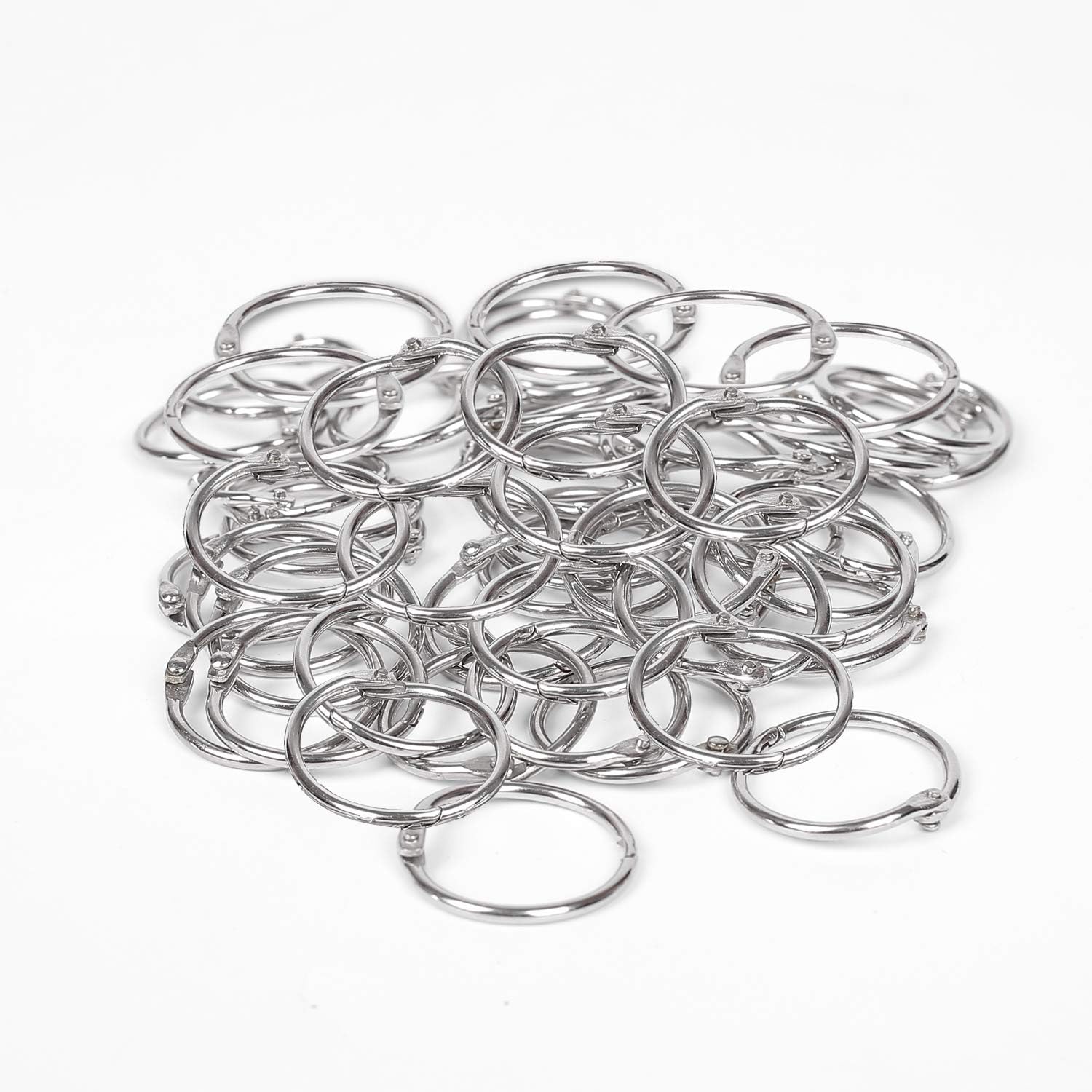 120Pack 1 Inch Binder Rings, Loose Leaf Binder Rings Office Book Rings, Nickel Plated Steel Binder Rings, Key Chain Key Rings, Metal Book Rings for School, Home or Office : Office Products