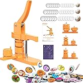 Alldeer-Button-Maker-Machine-Kit, Multiple Sizes 25+32+44mm, DIY Pin Maker Machine with 300 Plastic Backs, Slide Rail Button Press for Badges, Custom Pins &amp; Crafts