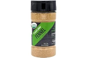 FreshJax Organic Ground Fennel Seed Powder – 3.9 oz | Sweet & Aromatic Spice for Sausage, Curries, Soups, Baking & Italian Dishes | Non-GMO, Gluten-Free, Keto, Paleo