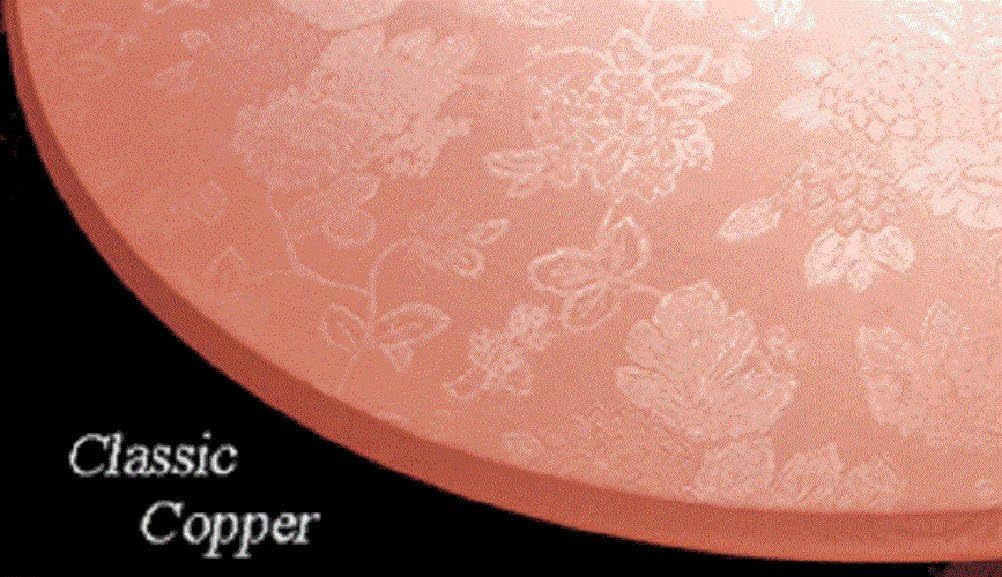 Large Fitted Round Elastic Edge Vinyl Tablecloth Table Cover fits 49" to 62" Classic Copper