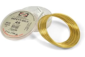 Harris Safety-Silv 45% 1/16 Silver Solder Brazing Alloy 5 Troy Ounce, 76315 4535