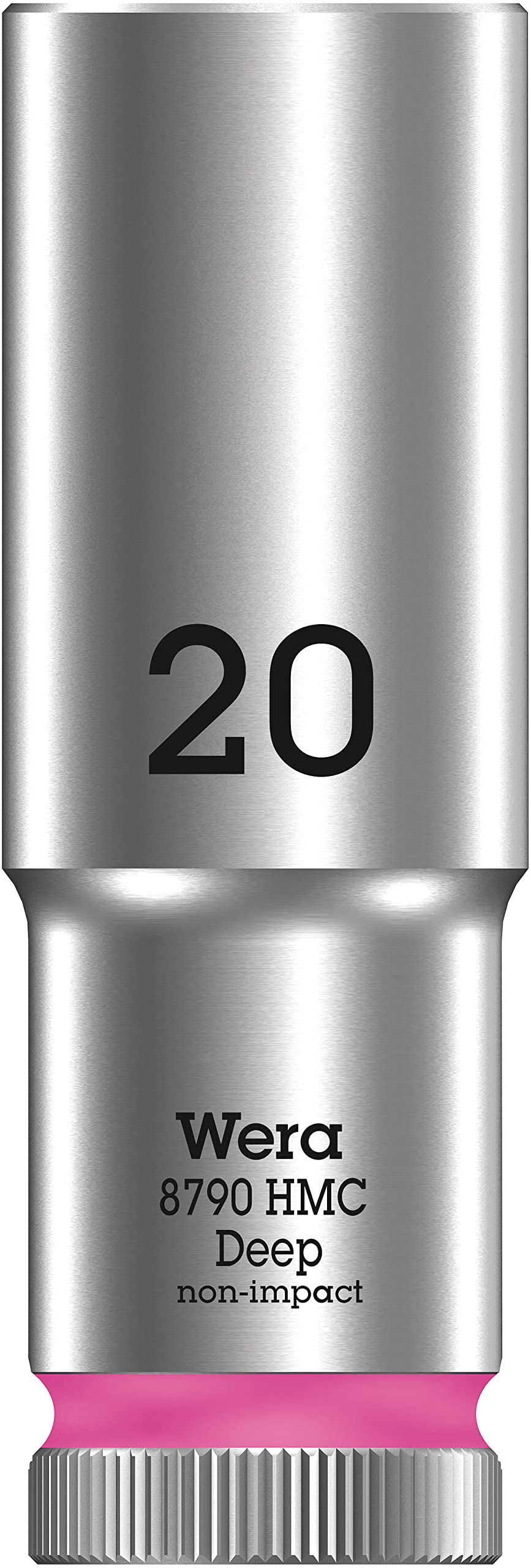 Wera 05004560001 8790 HMC Deep Socket, Light Pink, 20.0 mm