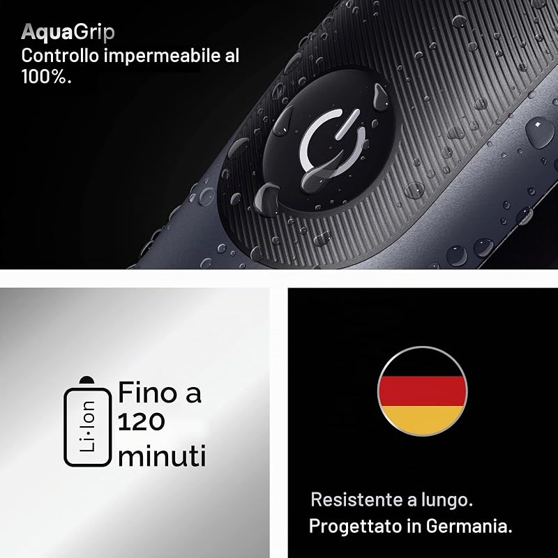 Serie 7 - Kit multifunzione per la cura del corpo 11 in 1, ProBlade e AutoSense, 120 minuti, SkinGuard e ombreggiatura della barba, AquaGrip per sott'acqua, AIO7540, blu