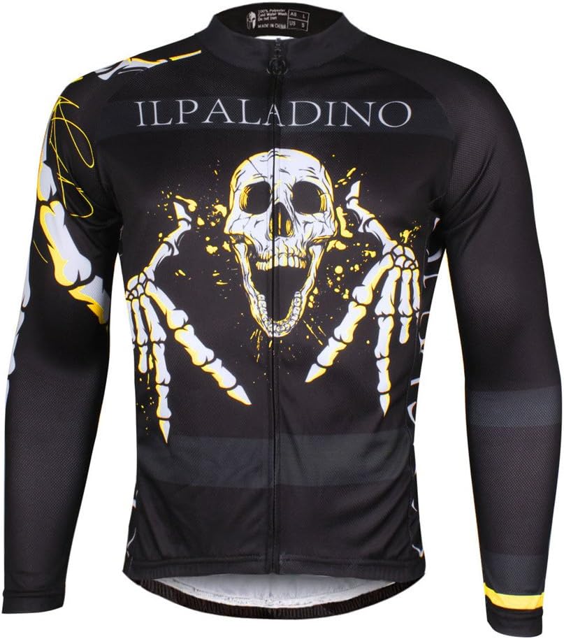 ILPALADINO Cycling Jersey Crazy Skull Bike Shirt