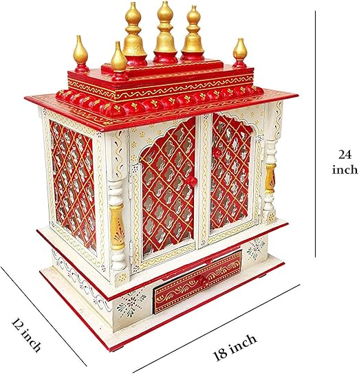 Fasherati Pooja Mandir Pooja Mandap De Madera Para Colgar En La
