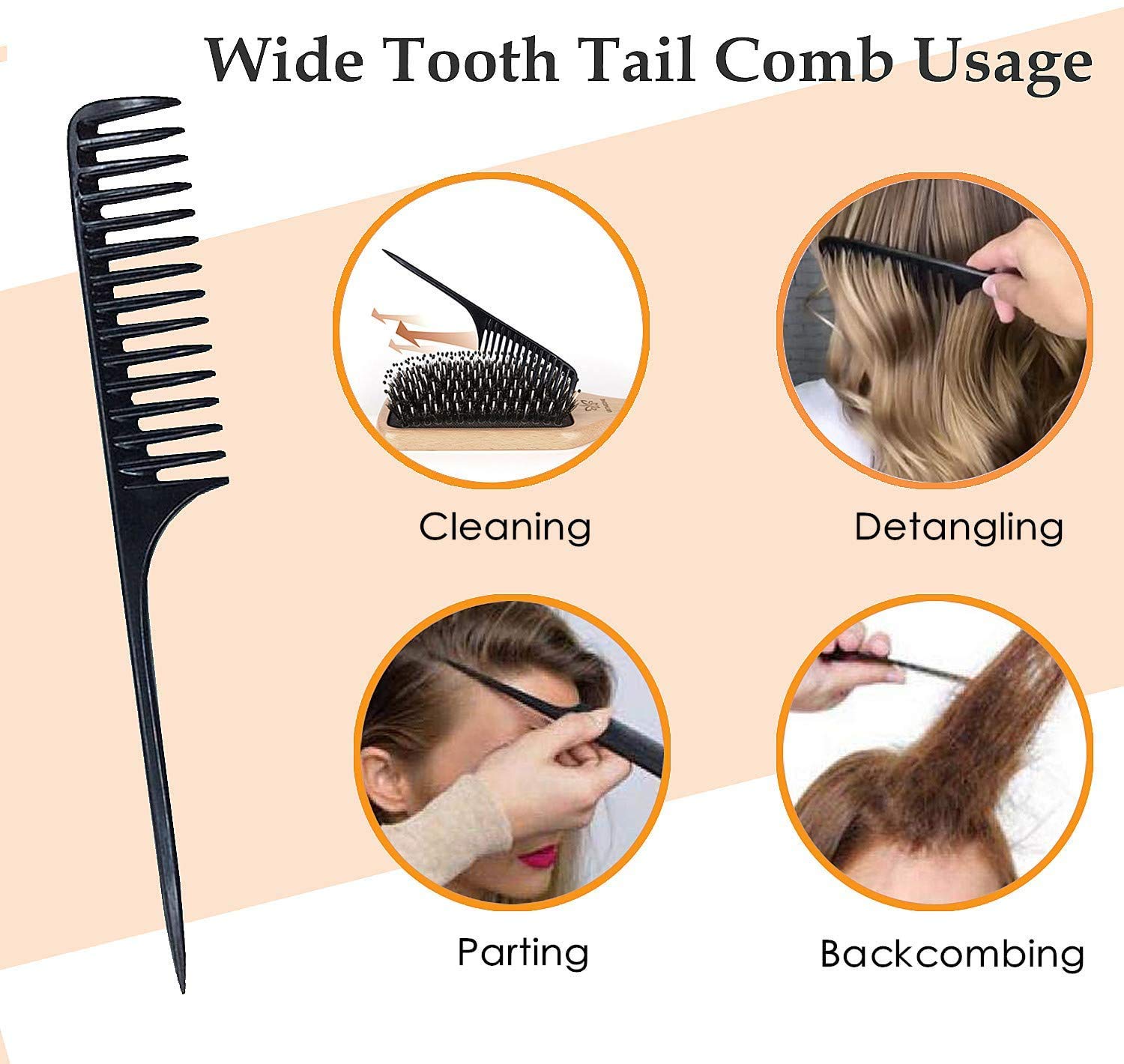 Hair Brush, Sosoon Boar Bristle Paddle Hairbrush for Long Short Thick Thin Curly Straight Wavy Dry Hair for Men Women Kids, No More Tangle, Giftbox & Tail Comb Included : Beauty