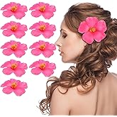 IMIKEYA Hawaiian Faux Flowers Hibiscus Flowers: 10pcs Beautiful Hibiscus Flower Artificial Tropical Flower Practical Faux Hawaiian
