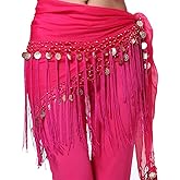 ZLTdream Women's Belly Dance triangler Hip Scarf With Coins